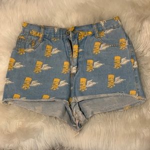 Bart Simpson Jean Shorts
